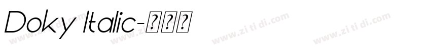 Doky Italic字体转换 Doky Italic字体转换